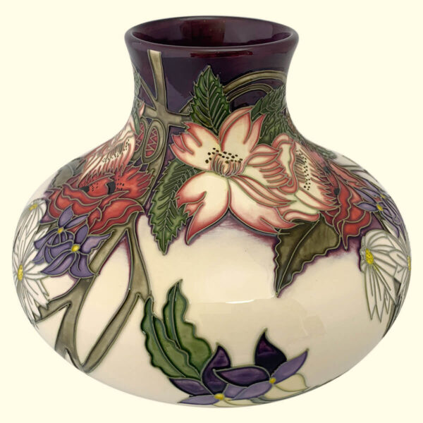 MOORCROFT Ophelia’s Flowers vase on the 32/8 shape