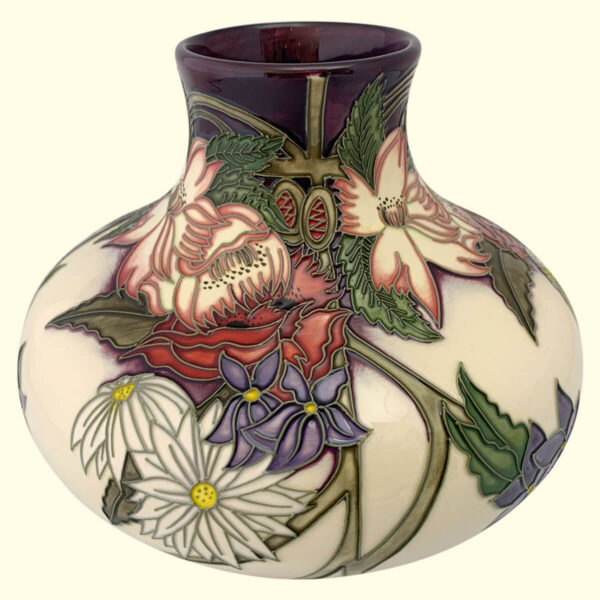 MOORCROFT Ophelia’s Flowers vase on the 32/8 shape