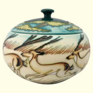 MOORCROFT Impala lidded pot on the 147/5 shape