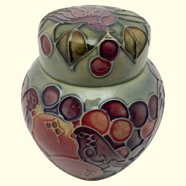 MOORCROFT Finches blue Ginger Jar on the 769/4 shape