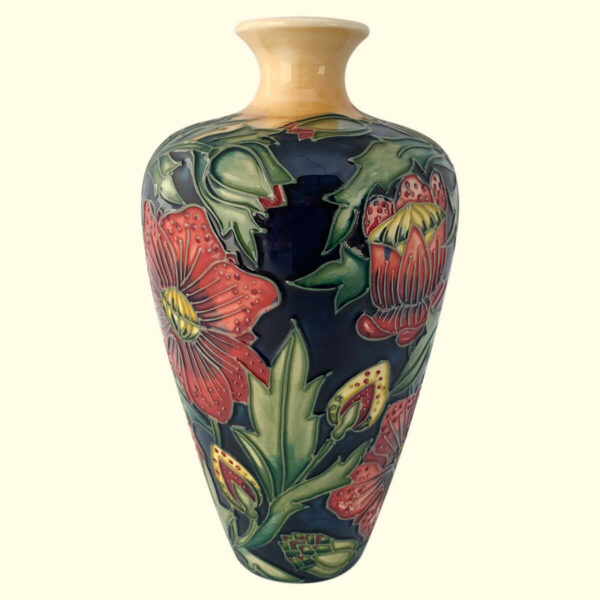 MOORCROFT Pheasants Eye vase on the 72/6 shape