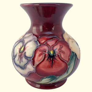 MOORCROFT Pansy vase on the M1/3 shape