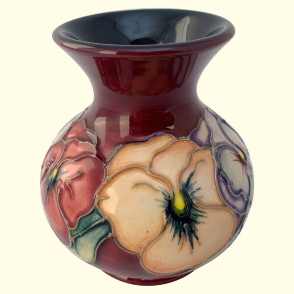 MOORCROFT Pansy vase on the M1/3 shape