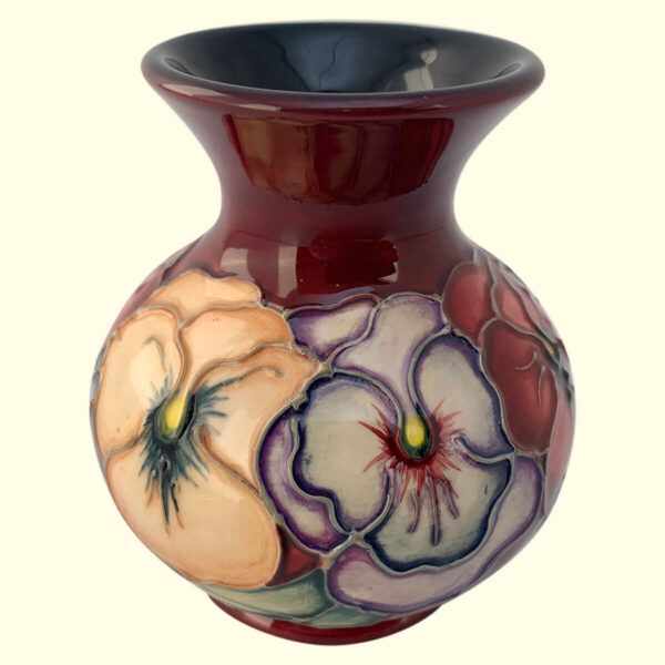 MOORCROFT Pansy vase on the M1/3 shape