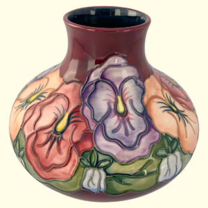 MOORCROFT Pansy vase on the 32/8 shape