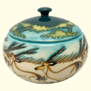 MOORCROFT Impala lidded pot on the 147/5 shape