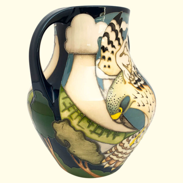 MOORCROFT The Stone Kestrel 2 Handled Trial vase Dated 2-2-16 on the 5/7 shape