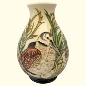 MOORCROFT Woodcock Nest Trial vase Dated 2-1-17 on the 7/7 shape