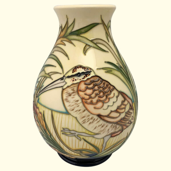 MOORCROFT Woodcock Nest Trial vase Dated 2-1-17 on the 7/7 shape