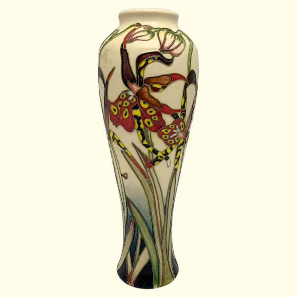 MOORCROFT Samphire Spider Orchid Trial vase Dated 9-10-12 on the 121/10 shape