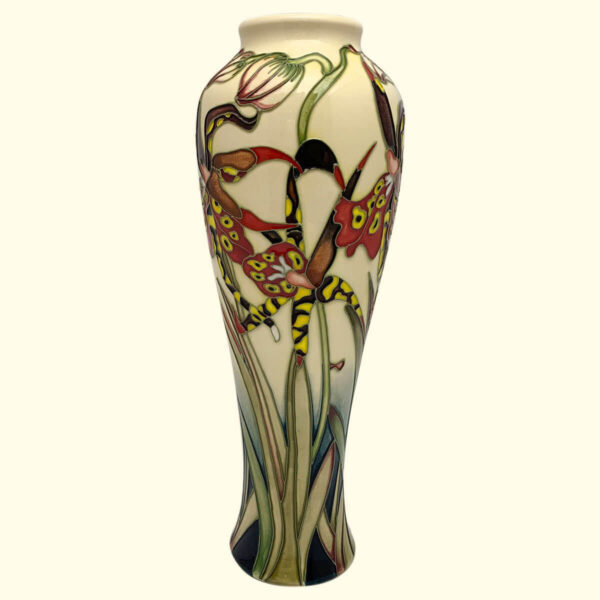 MOORCROFT Samphire Spider Orchid Trial vase Dated 9-10-12 on the 121/10 shape