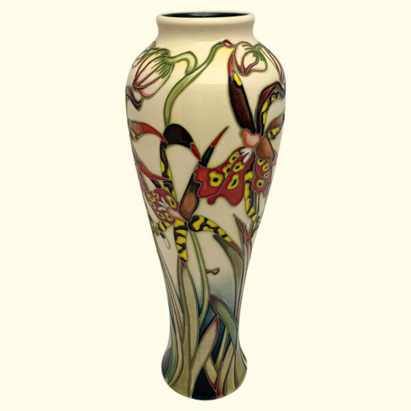 MOORCROFT Samphire Spider Orchid Trial vase Dated 9-10-12 on the 121/10 shape