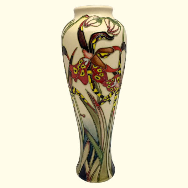 MOORCROFT Samphire Spider Orchid Trial vase Dated 9-10-12 on the 121/10 shape