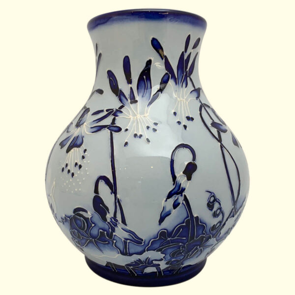 MOORCROFT Minuet (Blue on Blue) vase on the 869/6 shape