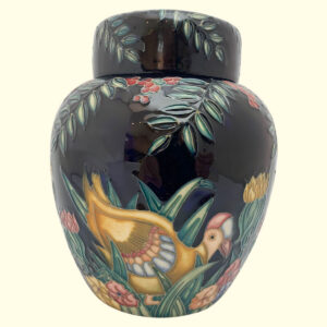 MOORCROFT Swamp Hen Ginger Jar on the 769/6 shape