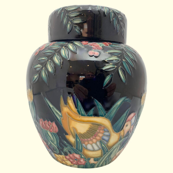 MOORCROFT Swamp Hen Ginger Jar on the 769/6 shape