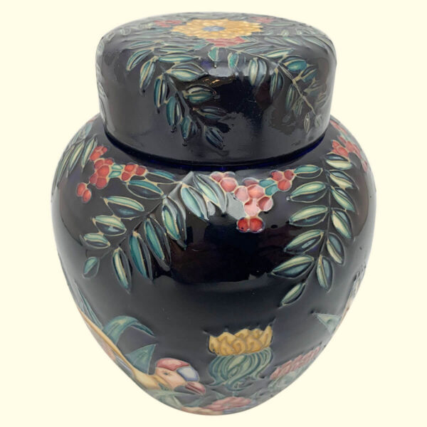 MOORCROFT Swamp Hen Ginger Jar on the 769/6 shape