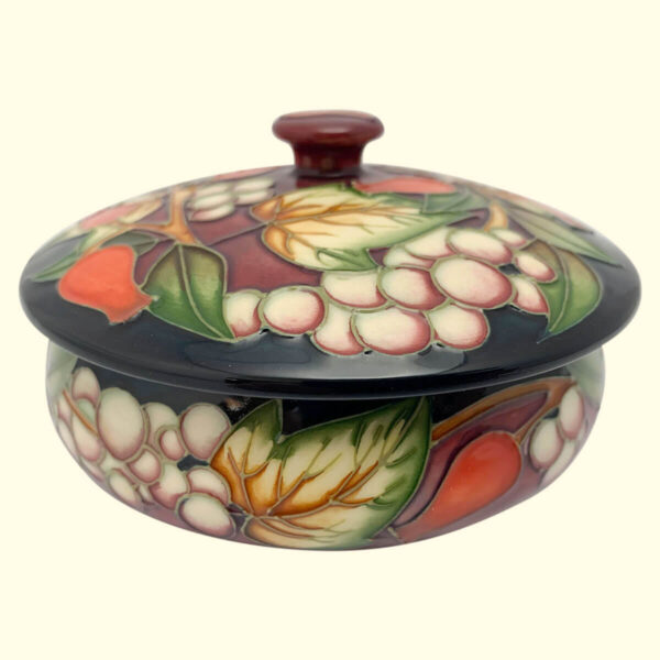 MOORCROFT Winter Harvest lidded pot on the 222/4 shape