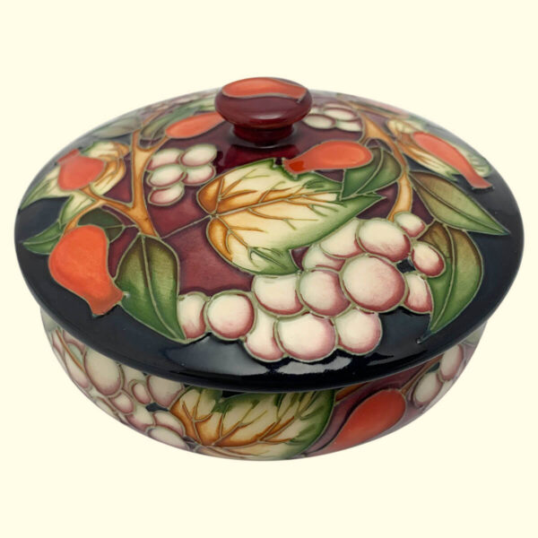 MOORCROFT Winter Harvest lidded pot on the 222/4 shape