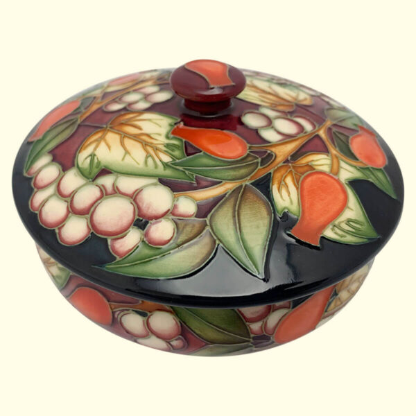 MOORCROFT Winter Harvest lidded pot on the 222/4 shape