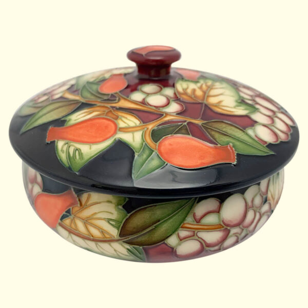 MOORCROFT Winter Harvest lidded pot on the 222/4 shape