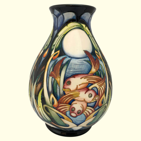 MOORCROFT Shearwater Moon Trial vase Dated 19-5-05 on the 7/10 shape