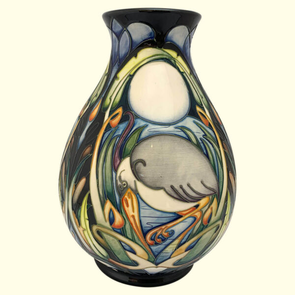 MOORCROFT Shearwater Moon Trial vase Dated 19-5-05 on the 7/10 shape