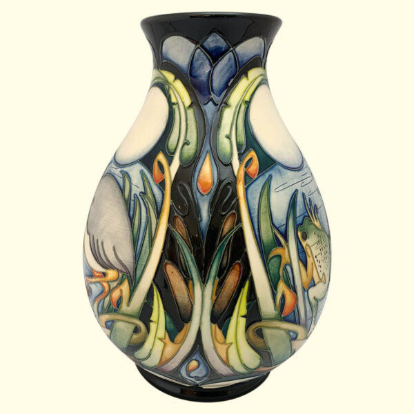 MOORCROFT Shearwater Moon Trial vase Dated 19-5-05 on the 7/10 shape