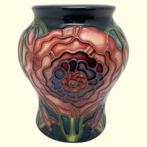 MOORCROFT Eustoma Pink & Cream vase on the 146/3 shape