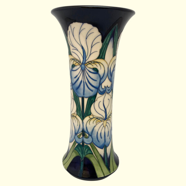 MOORCROFT Inviting Iris Trial vase Dated 17-9-15 on the 159/10 shape