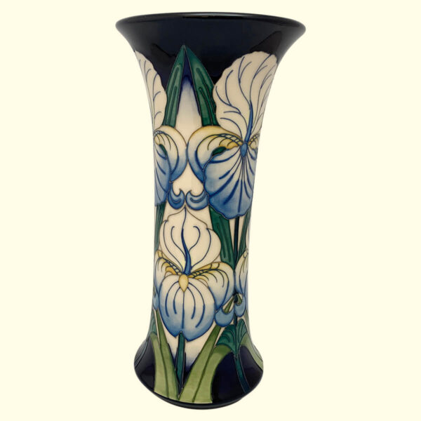 MOORCROFT Inviting Iris Trial vase Dated 17-9-15 on the 159/10 shape