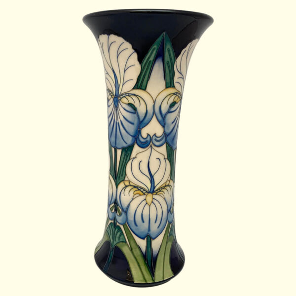 MOORCROFT Inviting Iris Trial vase Dated 17-9-15 on the 159/10 shape