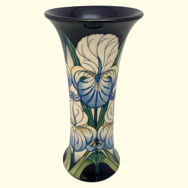 MOORCROFT Inviting Iris Trial vase Dated 17-9-15 on the 159/10 shape