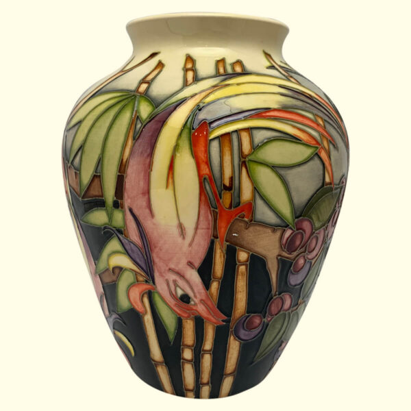 MOORCROFT Fruit Thief vase Dated 4-2-02 on the 216/8 shape - Moorcroft ...