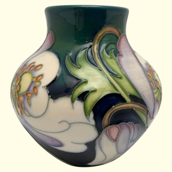 MOORCROFT Hellebore Trial vase Dated 4-9-12 on the 35/3 shape